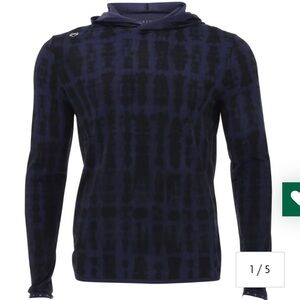 Greyson Colorado Hoodie in Maltese Blue Shibori Print Size large